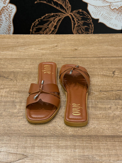 Ciabatta flat cuoio - Ovyè