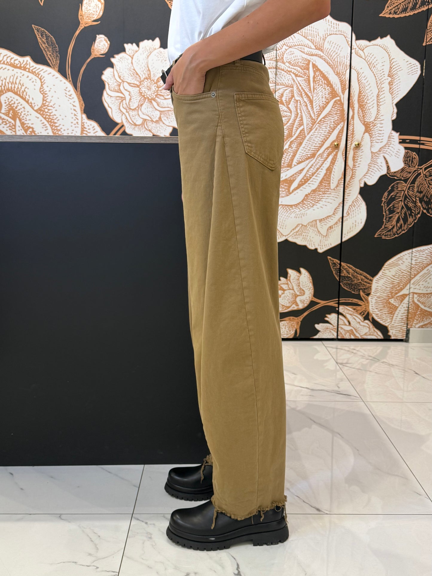 Pantalone balloon fit sfrangiato elasticizzato - Souvenir Clubbing
