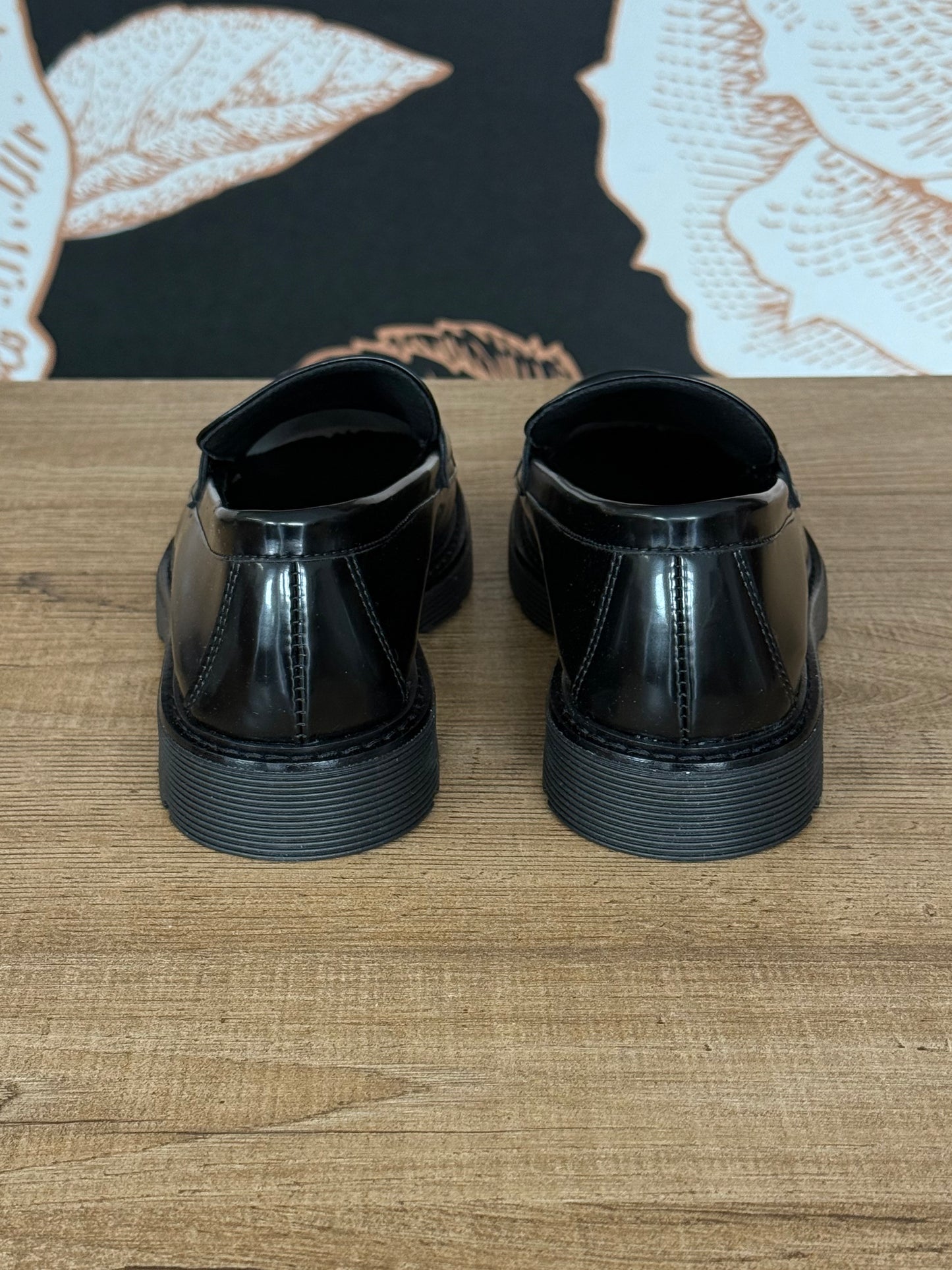 Mocassino con frange nero - Ovyé