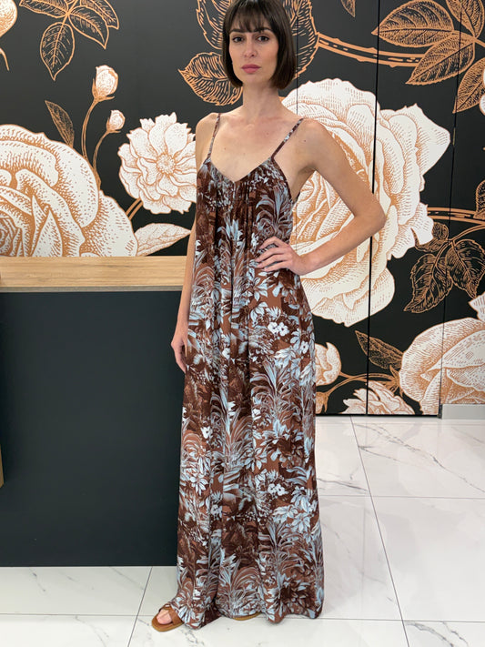 Tuta over fantasia jungle azzurra - Kontatto