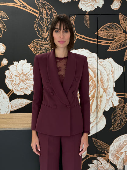 Blazer doppio petto Musa bordeaux - Silence Limited