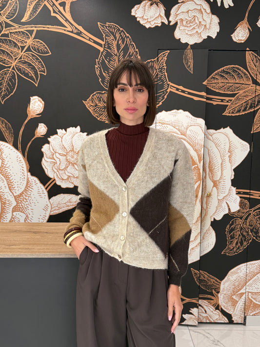Cardigan fantasia rombi - Souvenir Clubbing