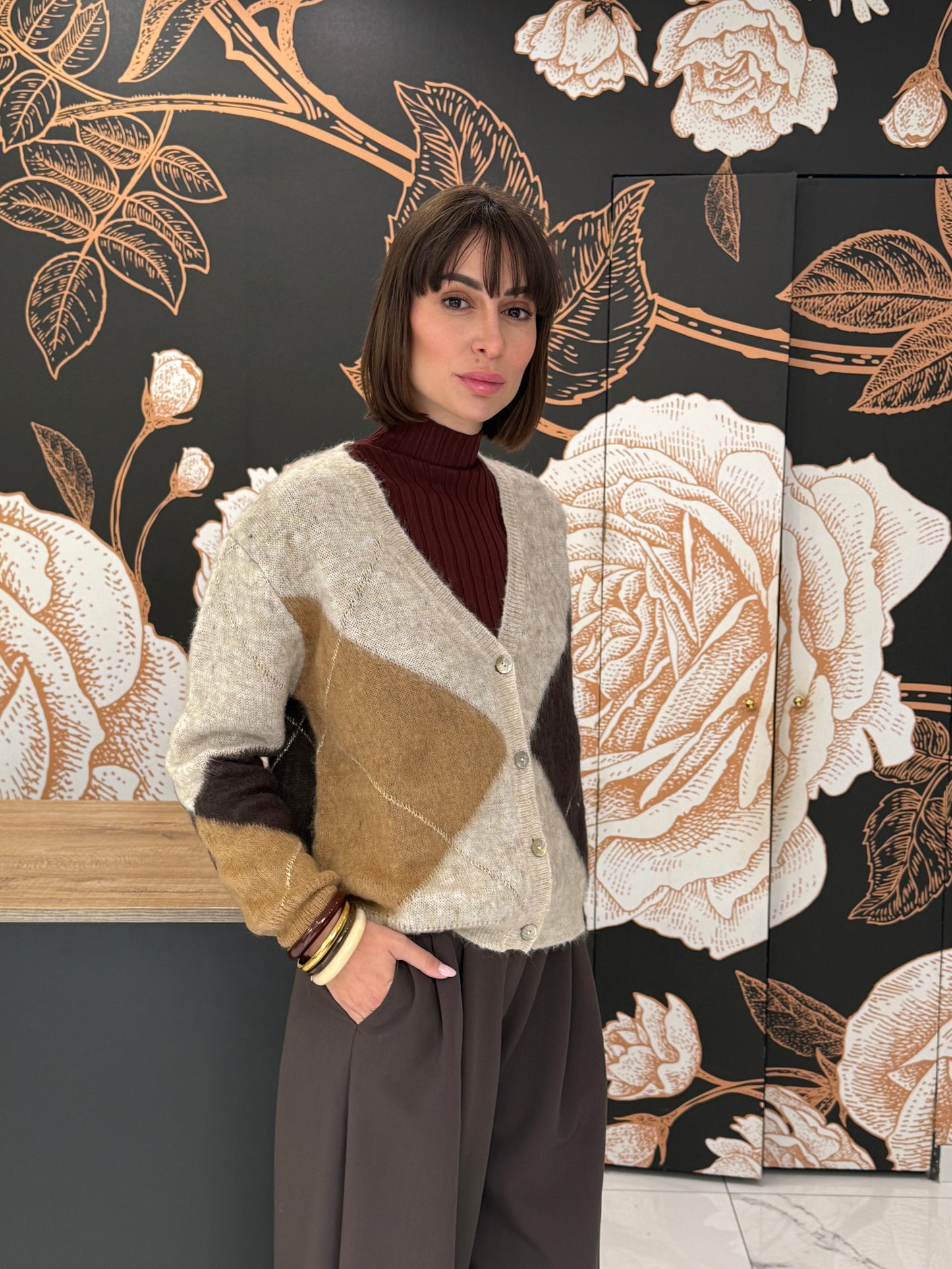 Cardigan fantasia rombi - Souvenir Clubbing
