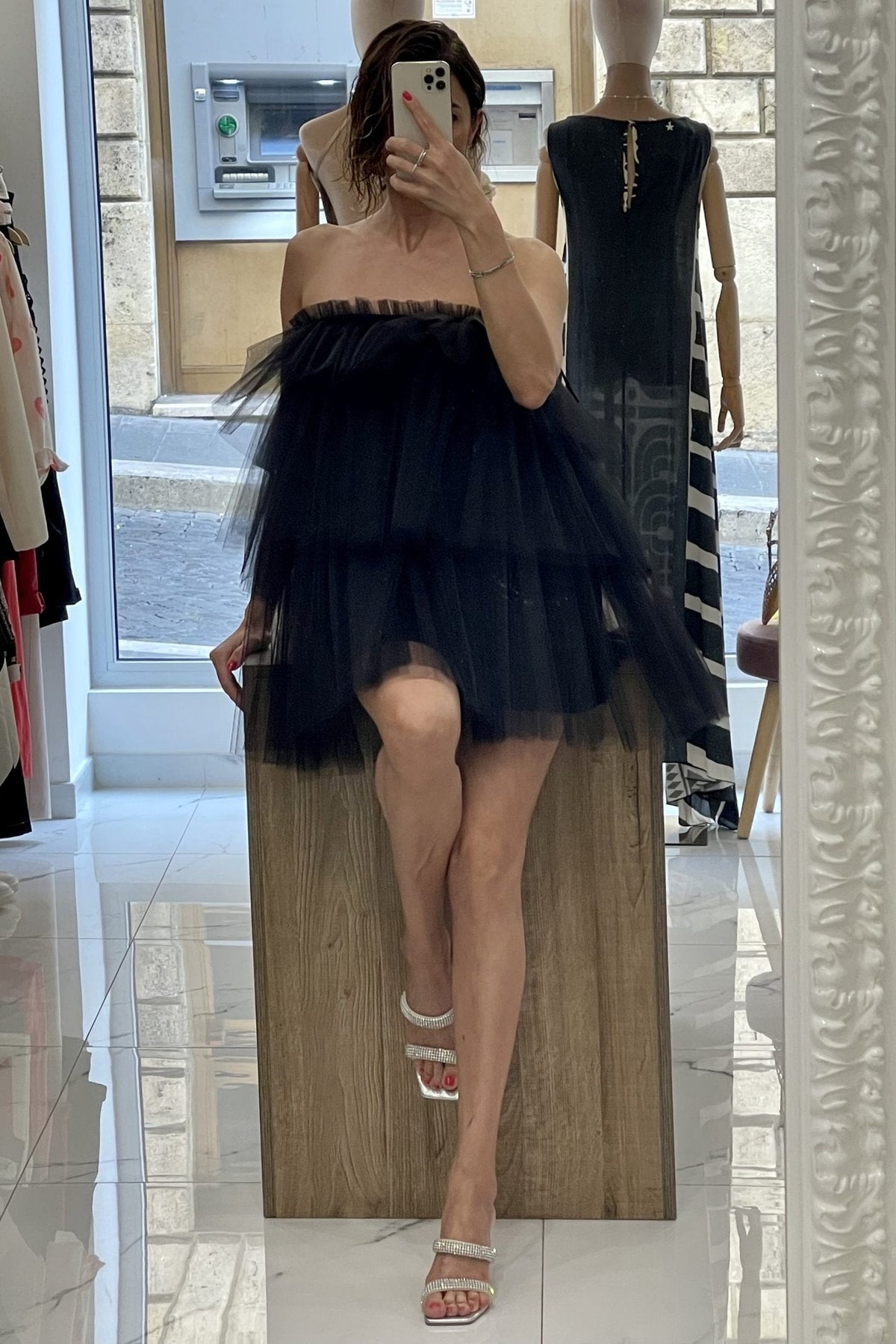 Abito in tulle tre balze
