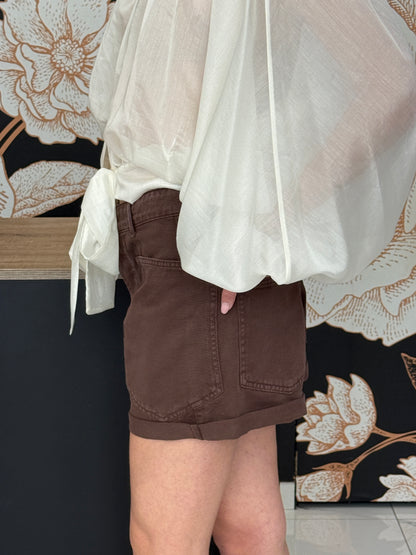 Shorts con tasconi cioccolato - HaveOne