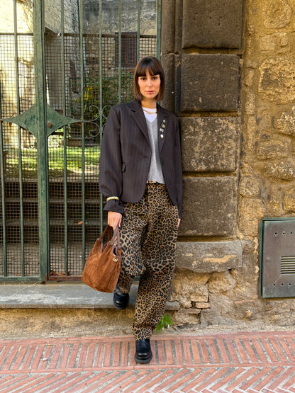 Blazer gessato con spille - Vicolo
