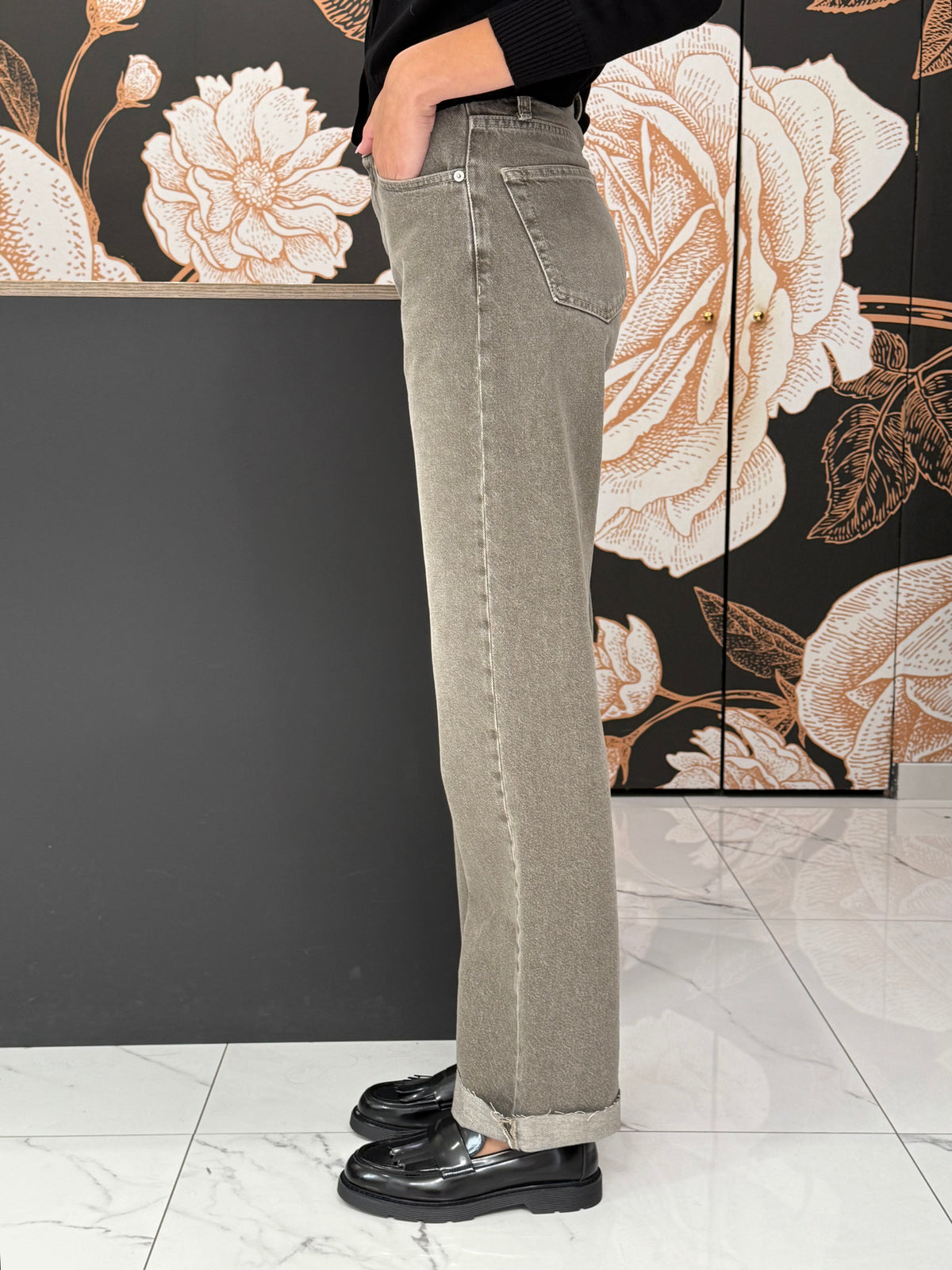 Jeans Alex grigio lavaggio thè - Vicolo