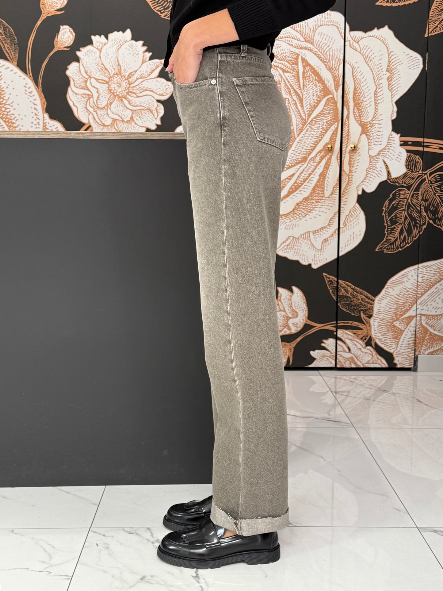 Jeans Alex grigio lavaggio thè - Vicolo