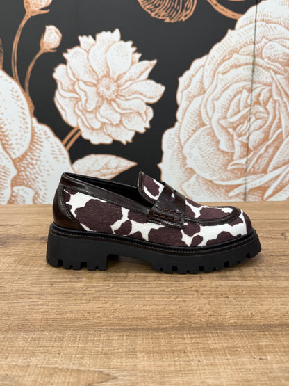 Mocassino Combat con stampa muccata - Ovyè