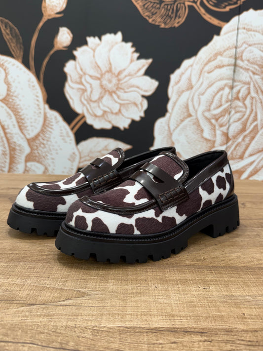 Mocassino Combat con stampa muccata - Ovyè