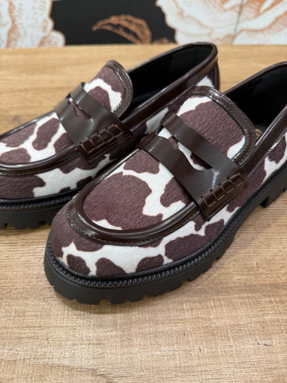 Mocassino Combat con stampa muccata - Ovyè