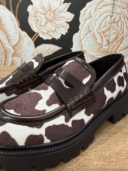 Mocassino Combat con stampa muccata - Ovyè