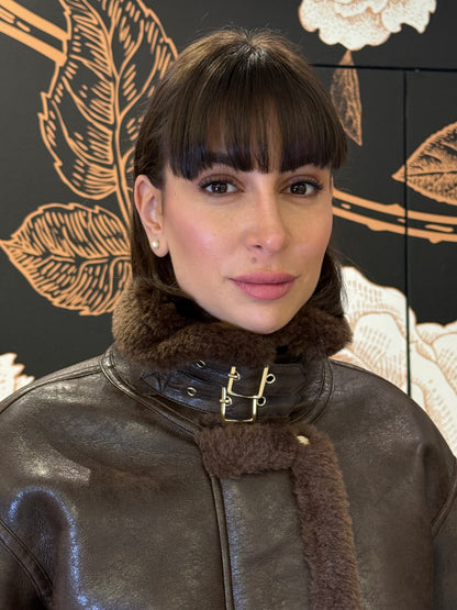 Giubbotto modello biker marrone - Silence Limited