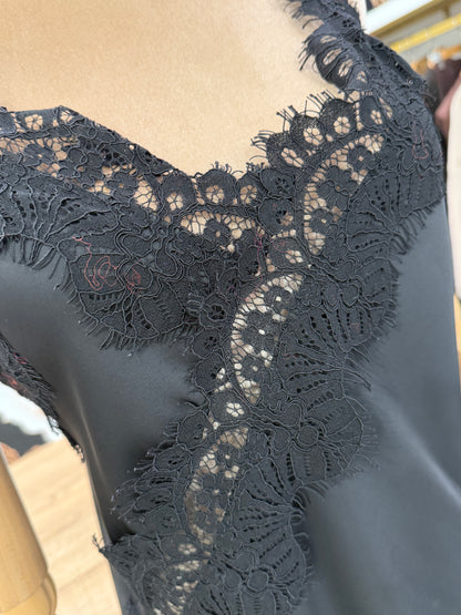 Abito asimmetrico satin nero - HaveOne