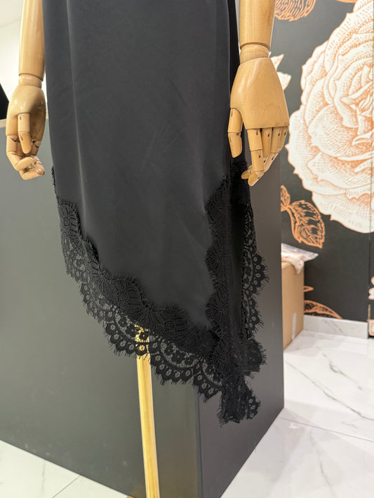 Abito asimmetrico satin nero - HaveOne