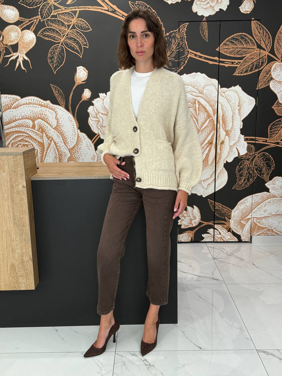 Cardigan tre bottoni calce - Haveone