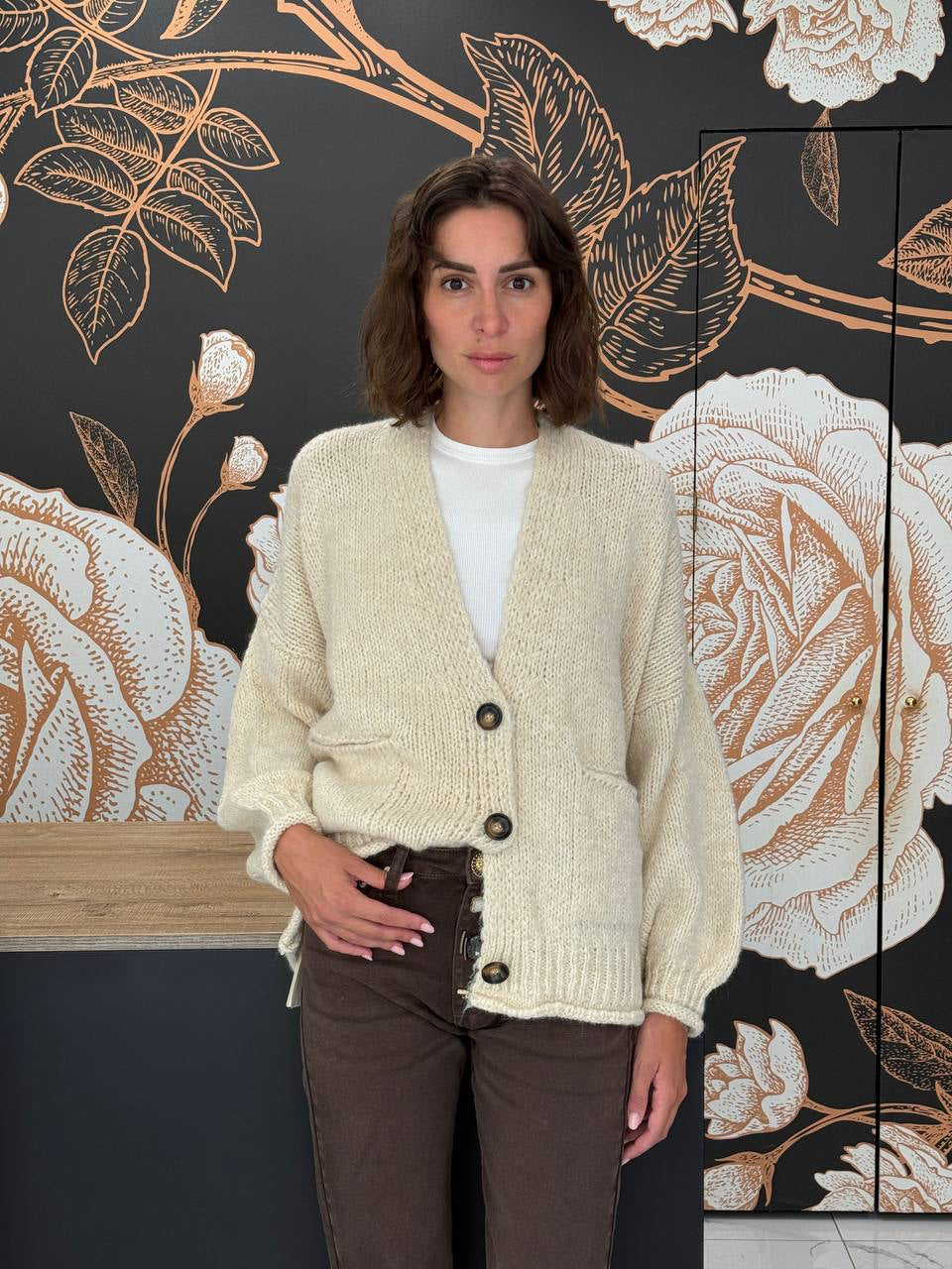 Cardigan tre bottoni calce - Haveone