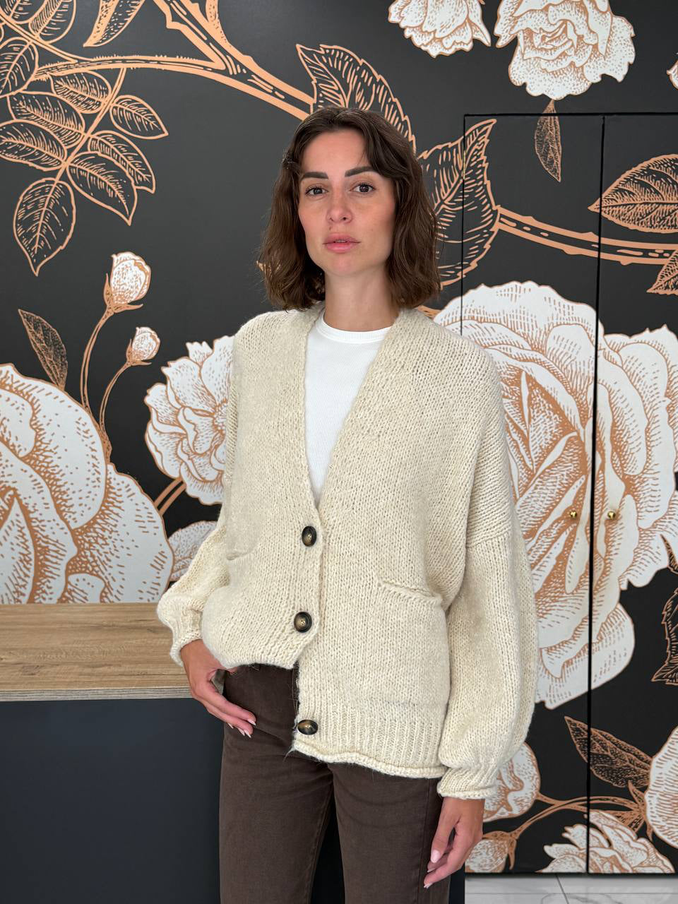 Cardigan tre bottoni calce - Haveone
