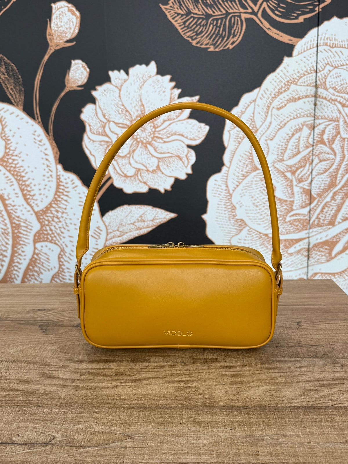 Borsa a spalla modello TRUNK senape - Vicolo