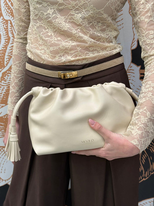 Borsa Tassel Small avorio - Vicolo