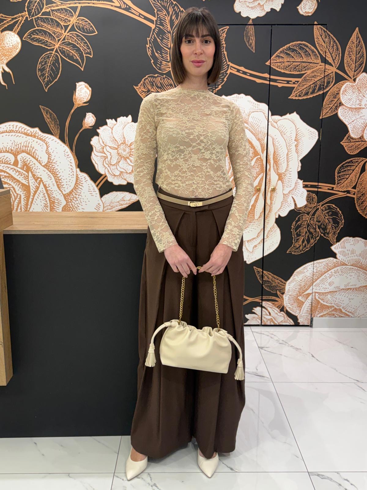 Maglia in pizzo beige chiaro - HAVEONE