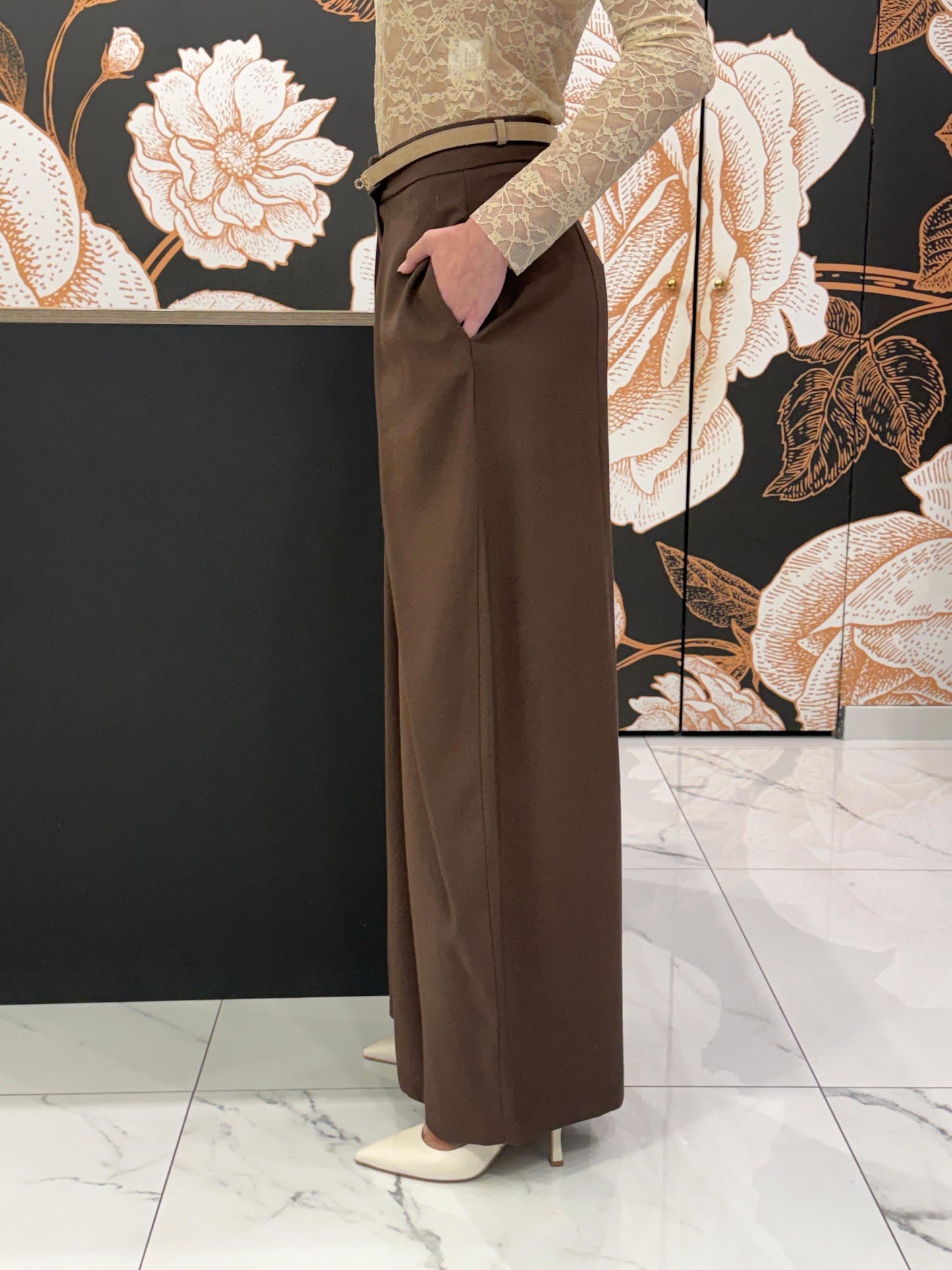 Pantalone moro con ampie pinces - HAVEONE