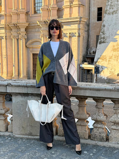 Pantalone pinces cintura  grigio - Vicolo