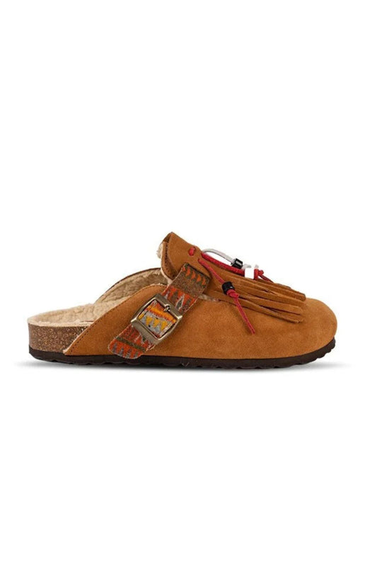 Sabot scamosciato marrone chiaro