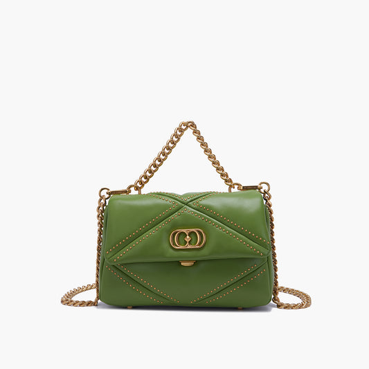 Borsa a mano King in pelle nappata verde mela