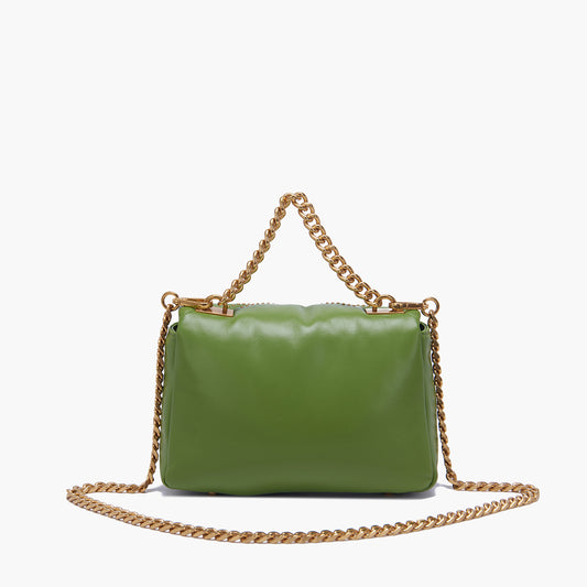 Borsa a mano King in pelle nappata verde mela