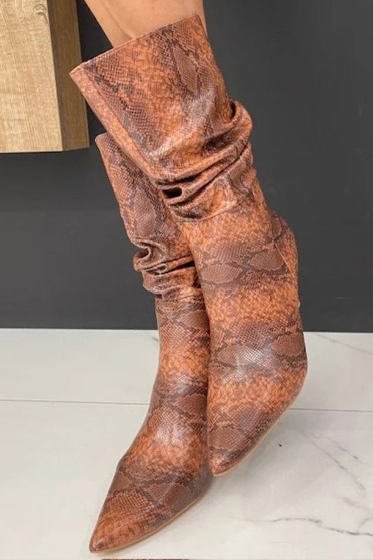Tronchetto animalier cuoio