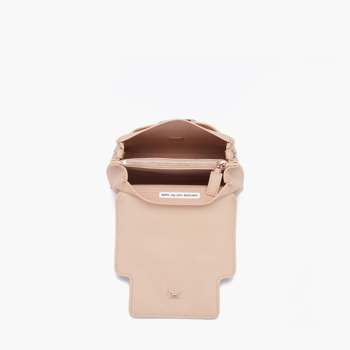 Borsa a mano Grace logo strass cappuccino - La Carrie