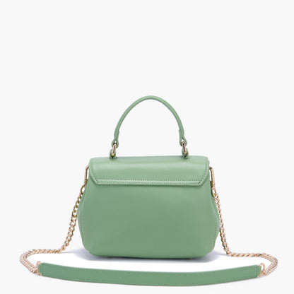 Borsa a mano Grace logo strass pistacchio - La Carrie