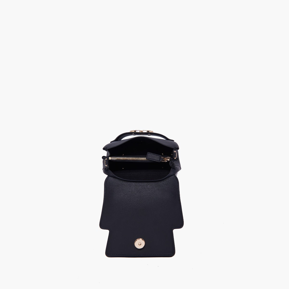 Borsa a mano Grace logo strass nera - La Carrie