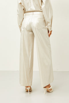 Pantalone ampio metallizzato
