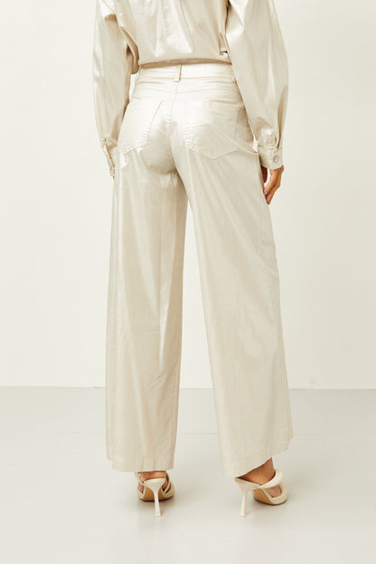 Pantalone ampio metallizzato