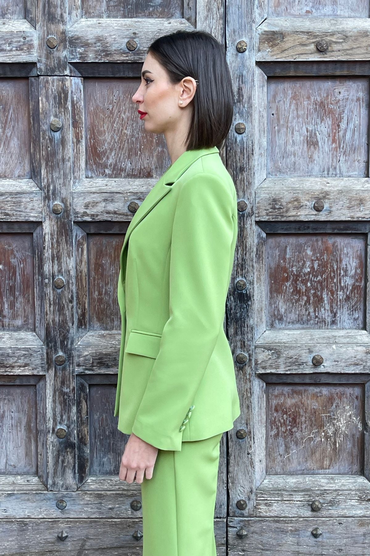 Blazer monopetto avocado - Silence Limited
