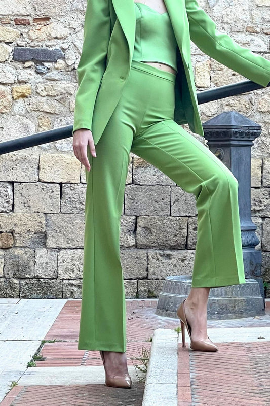 Pantalone palazzo avocado - Silence Limited