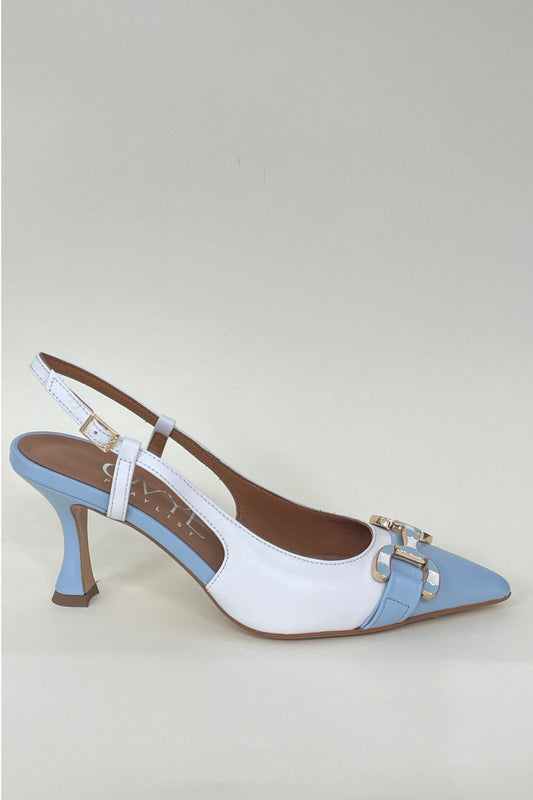 Slingback a punta doppio colore con staffa - Ovye