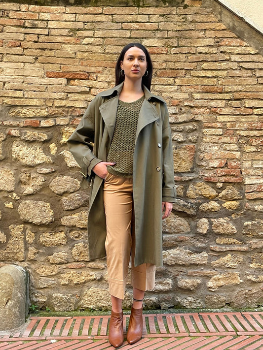 Trench oversize verde - Vicolo