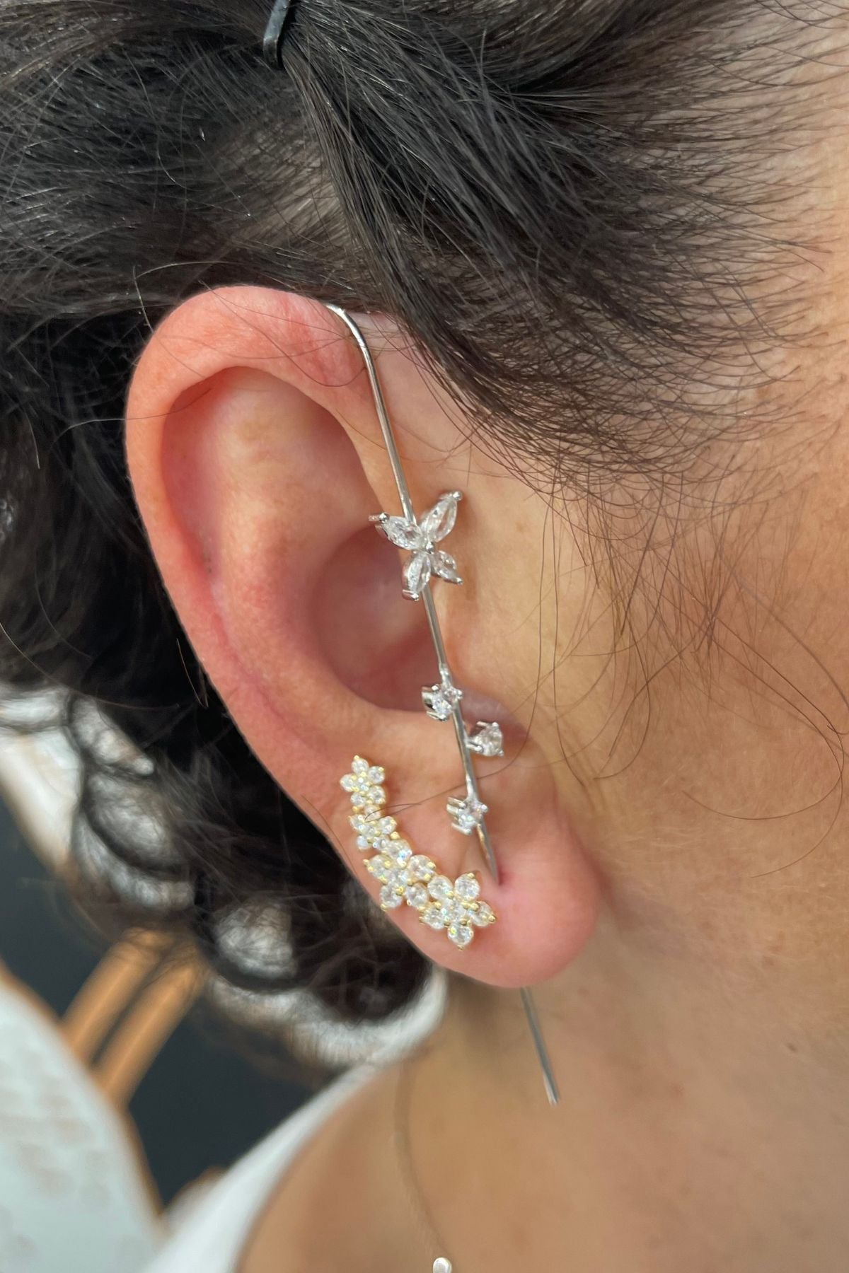 Orecchini a gancio zirconati - Emporio Club bijoux