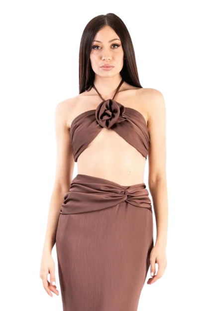 Top a fascia con rosa - Silence Limited