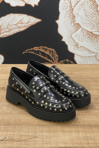 Mocassino borchiato nero - Ovye
