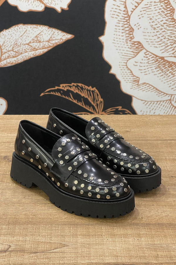 Mocassino borchiato nero - Ovye
