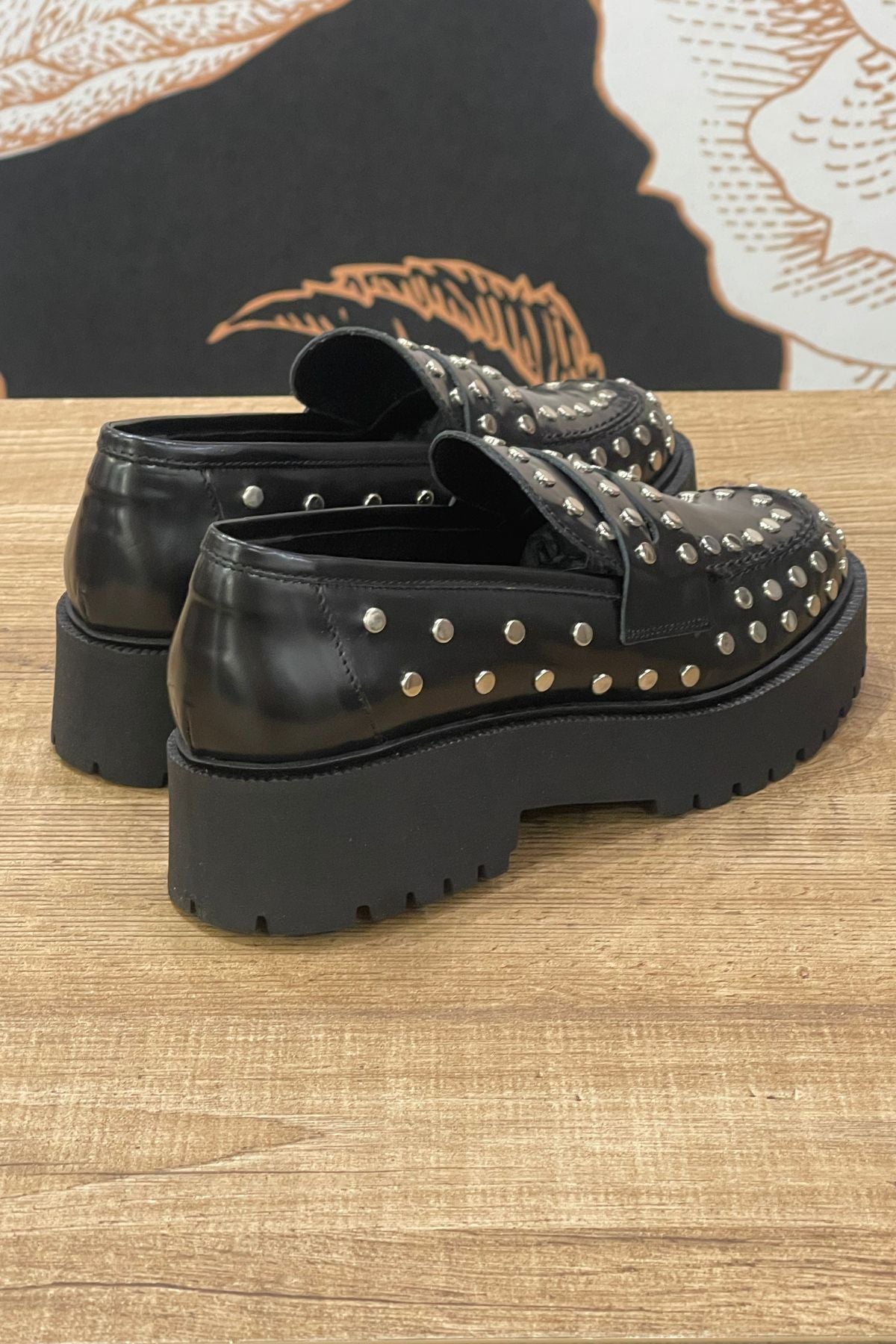 Mocassino borchiato nero - Ovye