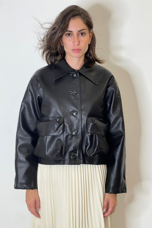 Giacca Ecopelle Crop - Eleh