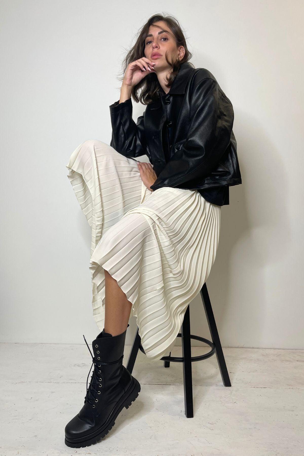 Giacca Ecopelle Crop - Eleh