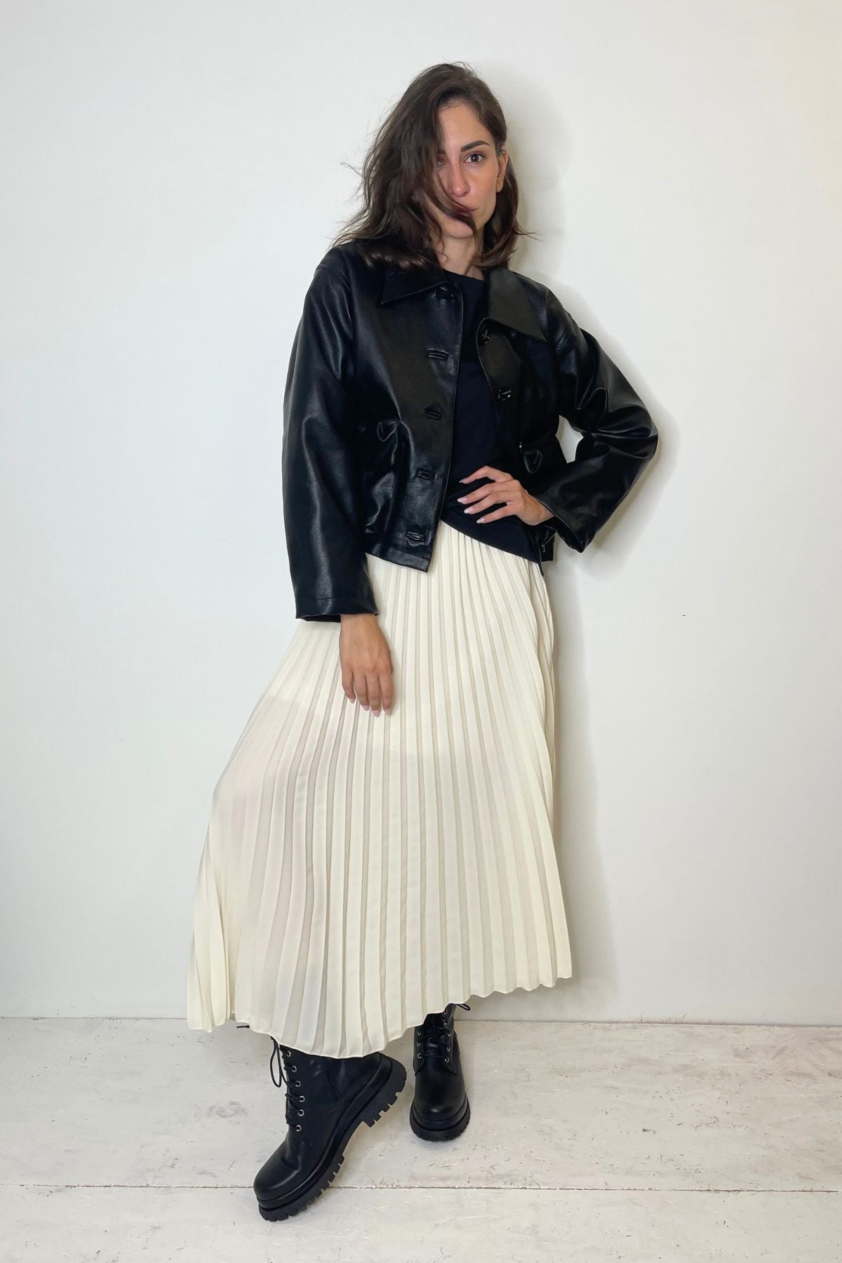 Giacca Ecopelle Crop - Eleh