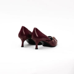 Decollete in pelle con 3 fibbie Ovye