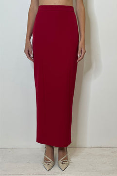 Gonna tubino rossa con spacco dietro - Silence Limited